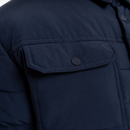 Siegrist Jacket in navy showing the regular fit
