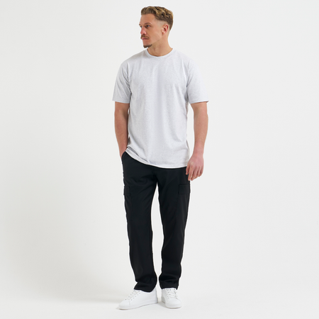 Bee Inspired Slim Fit Triple Pack in Black/White/White Heather, triple pack of slim fit tees for everyday comfort, back view