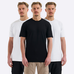 Slim Fit Triple Pack - Black/White/White Heather