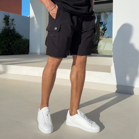 Soriano Cargo Short -Black/White