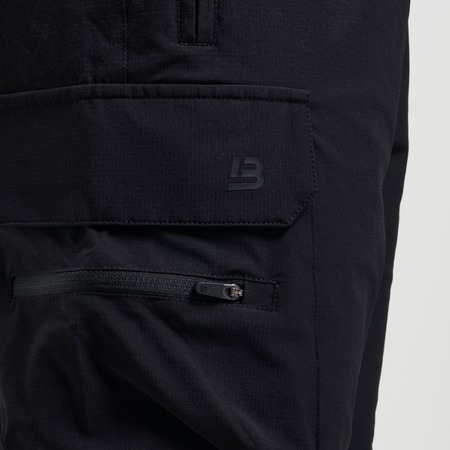 Bee Inspired Soriano Cargo Short in Black, regular fit cargo shorts with utility pockets and a toggle waistband