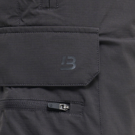 Bee Inspired Soriano Cargo Short in Charcoal, regular fit cargo shorts with utility pockets and a toggle waistband