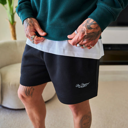 Bee Inspired Team Crew in Pine Green, relaxed fit crew sweatshirt in premium brushed fleece, alternate angle