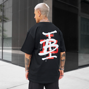 Tonali Oversized T-Shirt - Black/Red