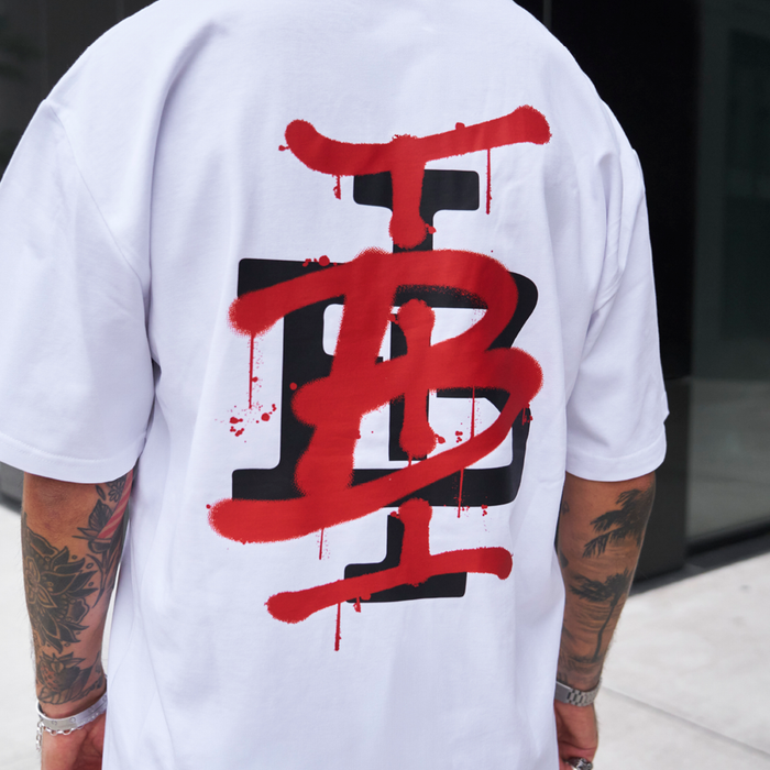 Tonali Oversized T-Shirt - White/Red
