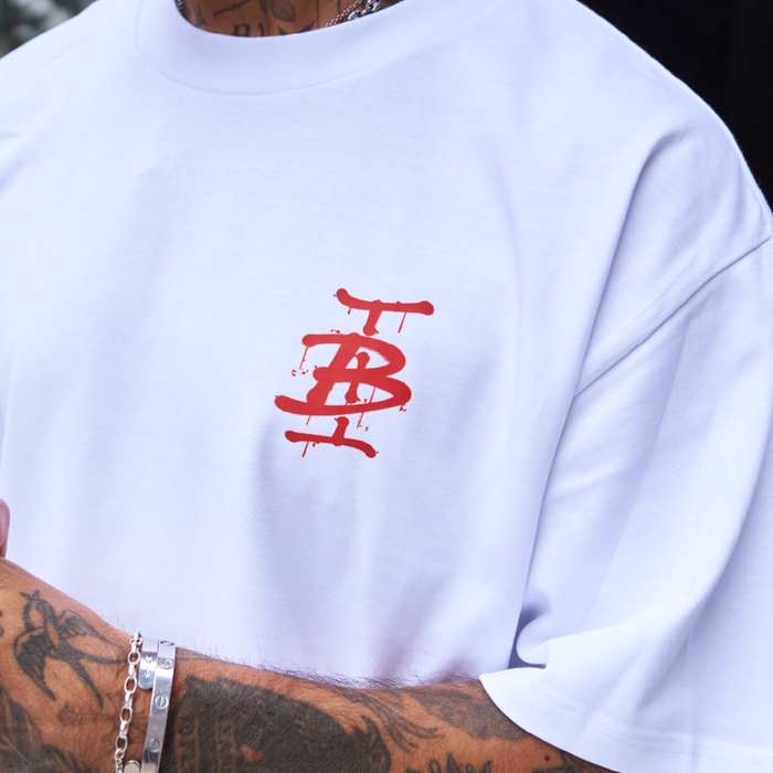 Tonali Oversized T-Shirt - White/Red