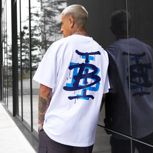 Tonali Oversized T-Shirt - White/Blue